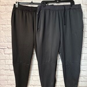 EUC Layer 8 Black Dark Charcoal Gray Dri Fit Active Track Pant Bundle XXL AS IS